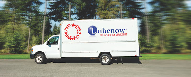 White Lubenow truck for hauling freight